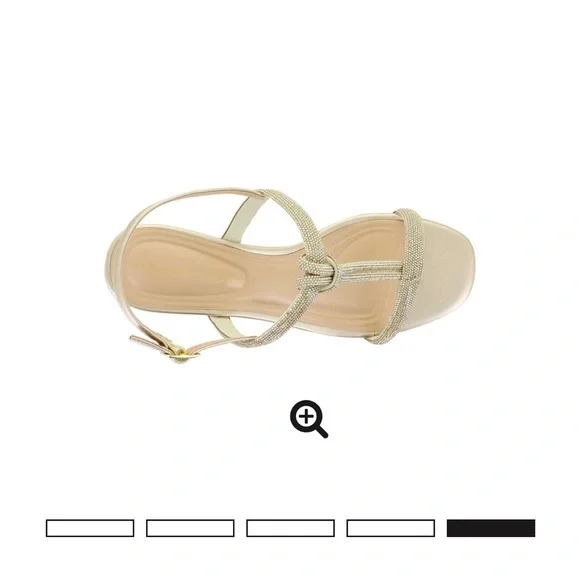 Adrienne Vittadini Gold Wedge Sandals NEW in Box - Picture 4 of 13